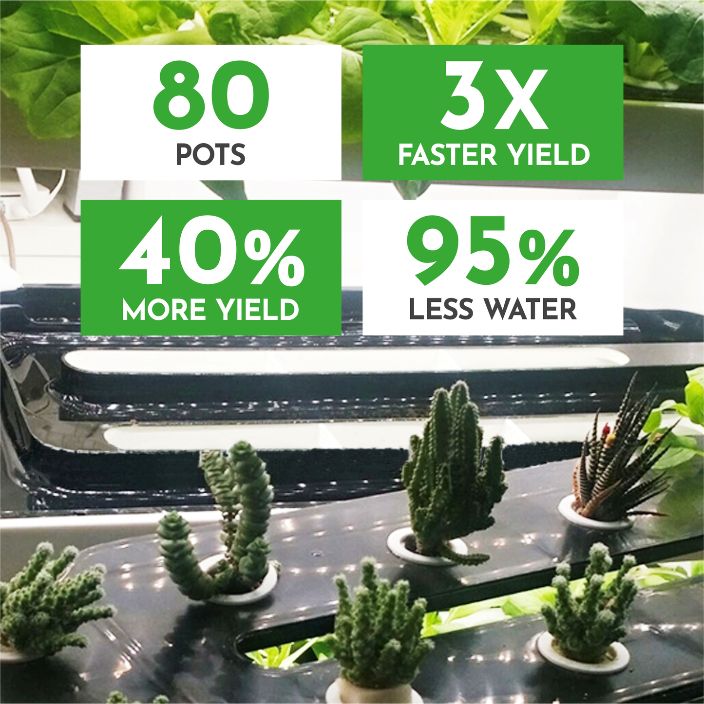 Hydroponics Grow Tower Pro Shelf with Automated Controls & LED Grow Lights