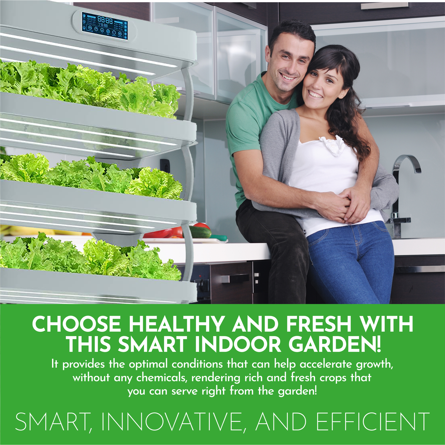 Hydroponics Grow Tower Pro Shelf with Automated Controls & LED Grow Lights