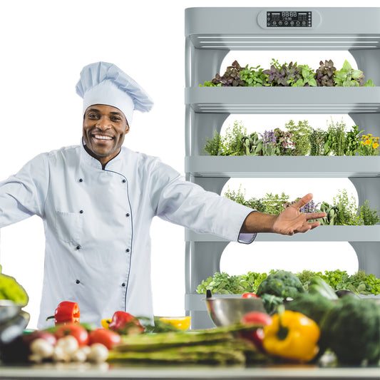 Hydroponics Grow Tower Pro Shelf with Automated Controls & LED Grow Lights