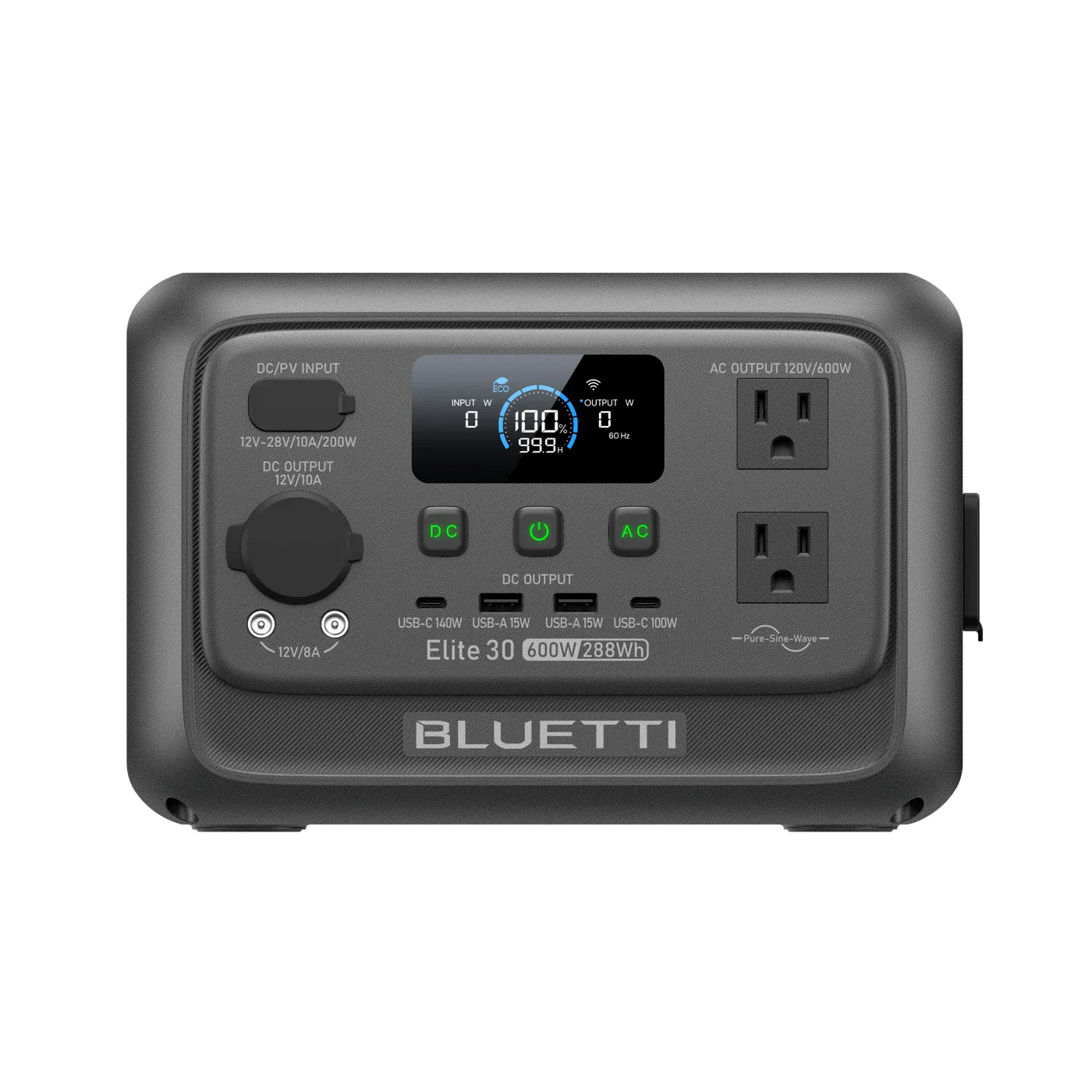 Bluetti power station on a white background