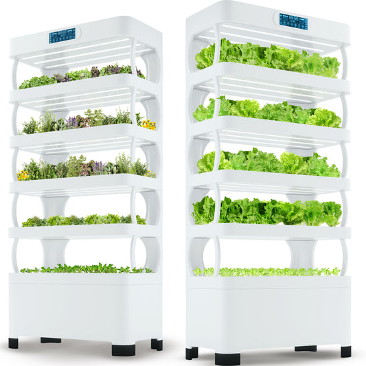 Hydroponics Grow Tower Pro Shelf with Automated Controls & LED Grow Lights
