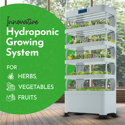 Hydroponics Grow Tower Pro Shelf with Automated Controls & LED Grow Lights