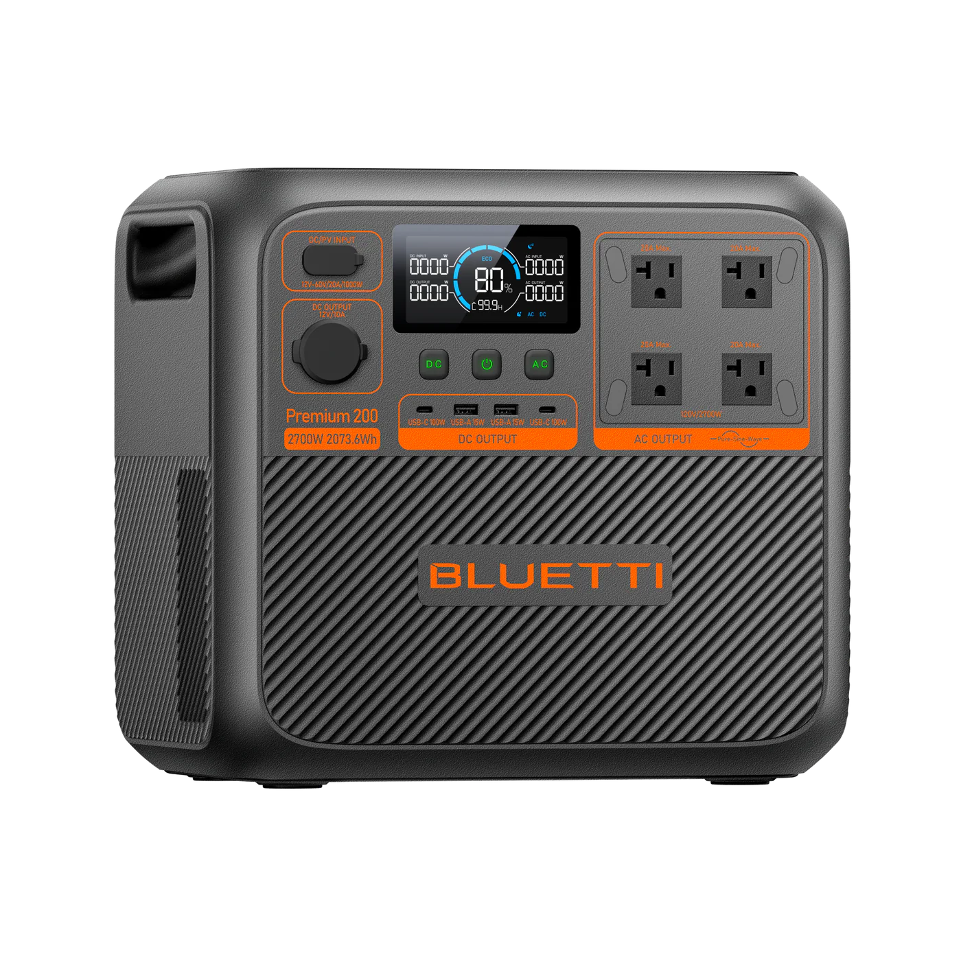 Bluetti power station on a white background