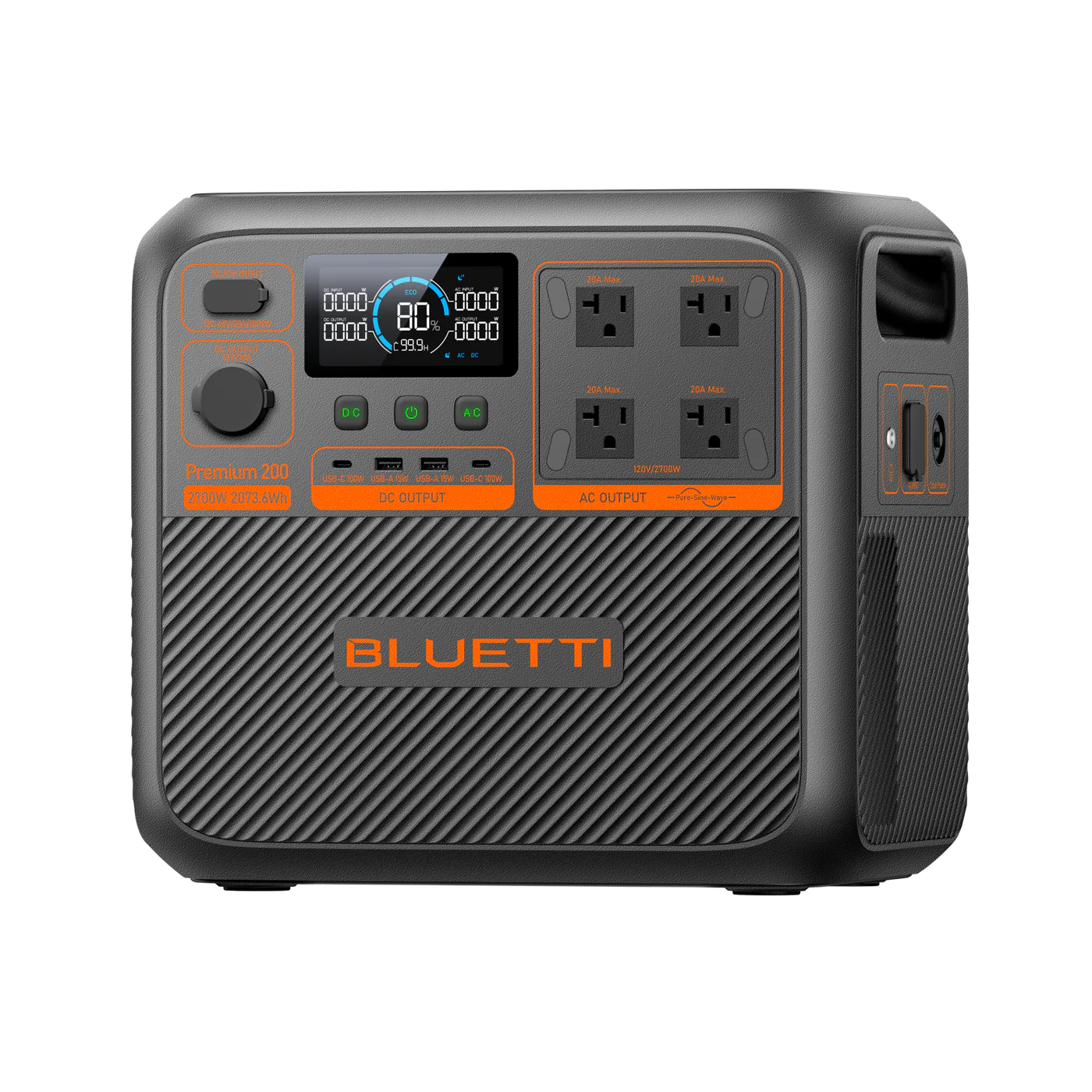 Bluetti power station on a white background