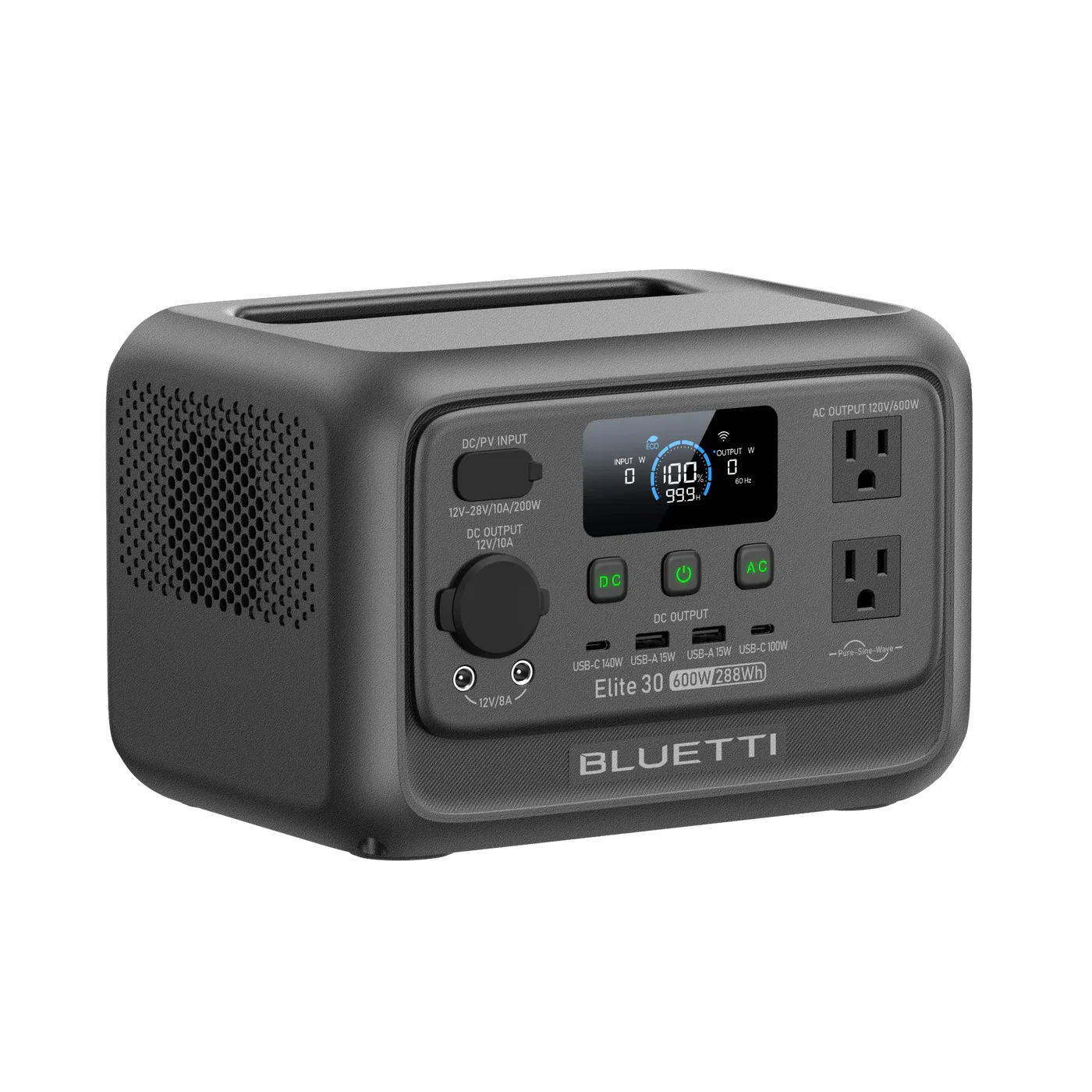 Bluetti power station on a white background