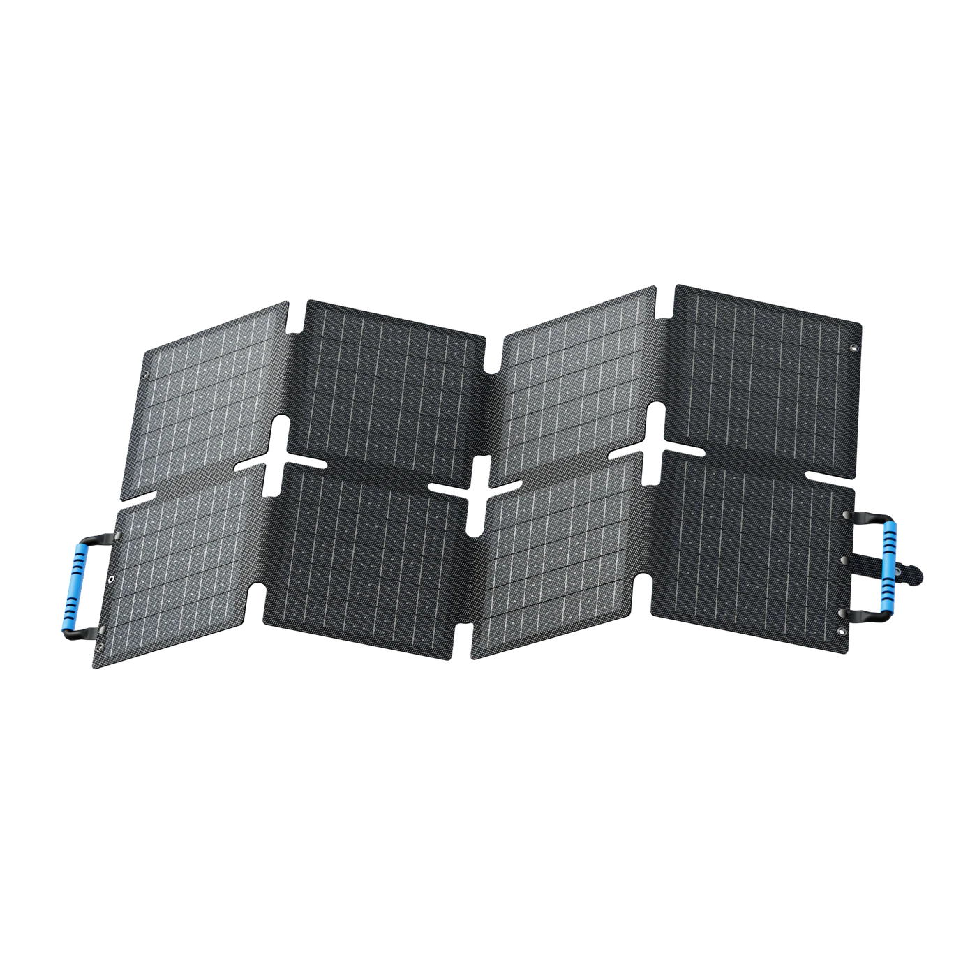 Foldable solar panel on a white background